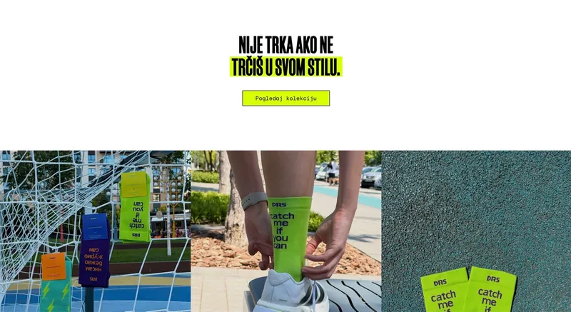 DRS Running Socks, product page.